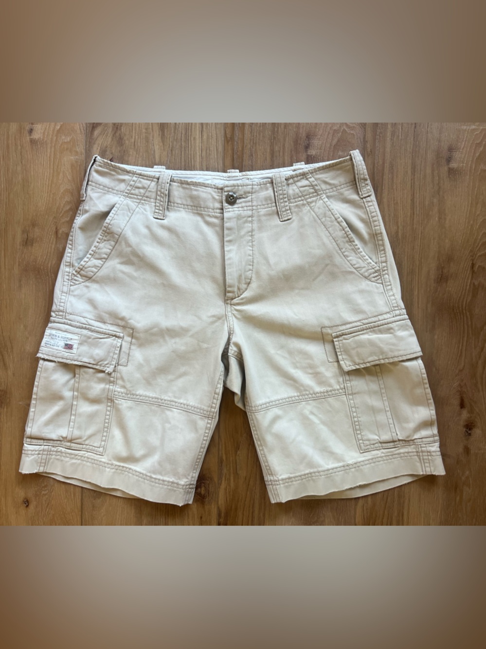 Denim & Supply Ralph Lauren Cargo Shorts Men’s Beige Relaxed Utility 34